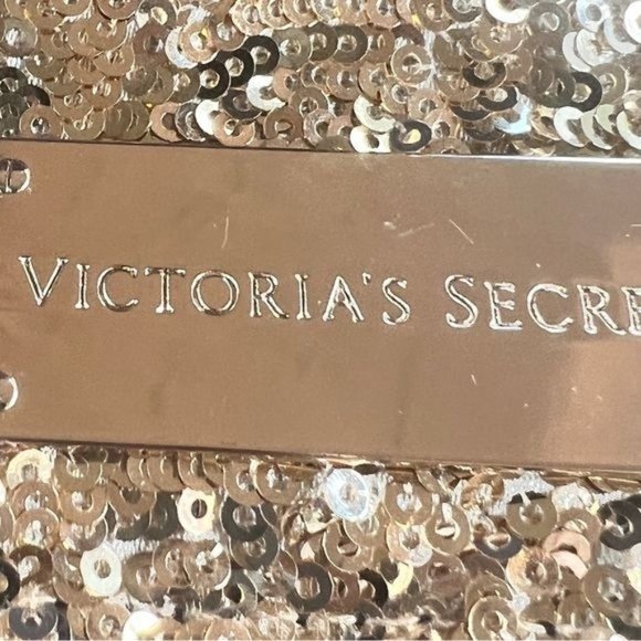 VICTORIA'S SECRET Gold Sequin Clutch, Evening, Makeup, Hand Bag, PURSE - Picture 6 of 8